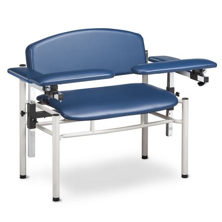 CLINTON X-Wide, Padded, Blood Chair w/ Padded Flip Arms, Royal Blue 6006-U-3RB